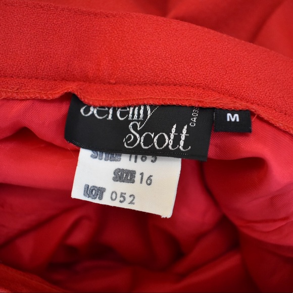 🍒 Vintage 80’s Cherry Red A-Line Skirt 🍒 - Picture 4 of 4